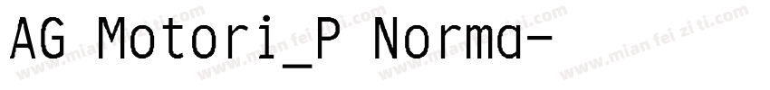 AG Motori_P Norma字体转换